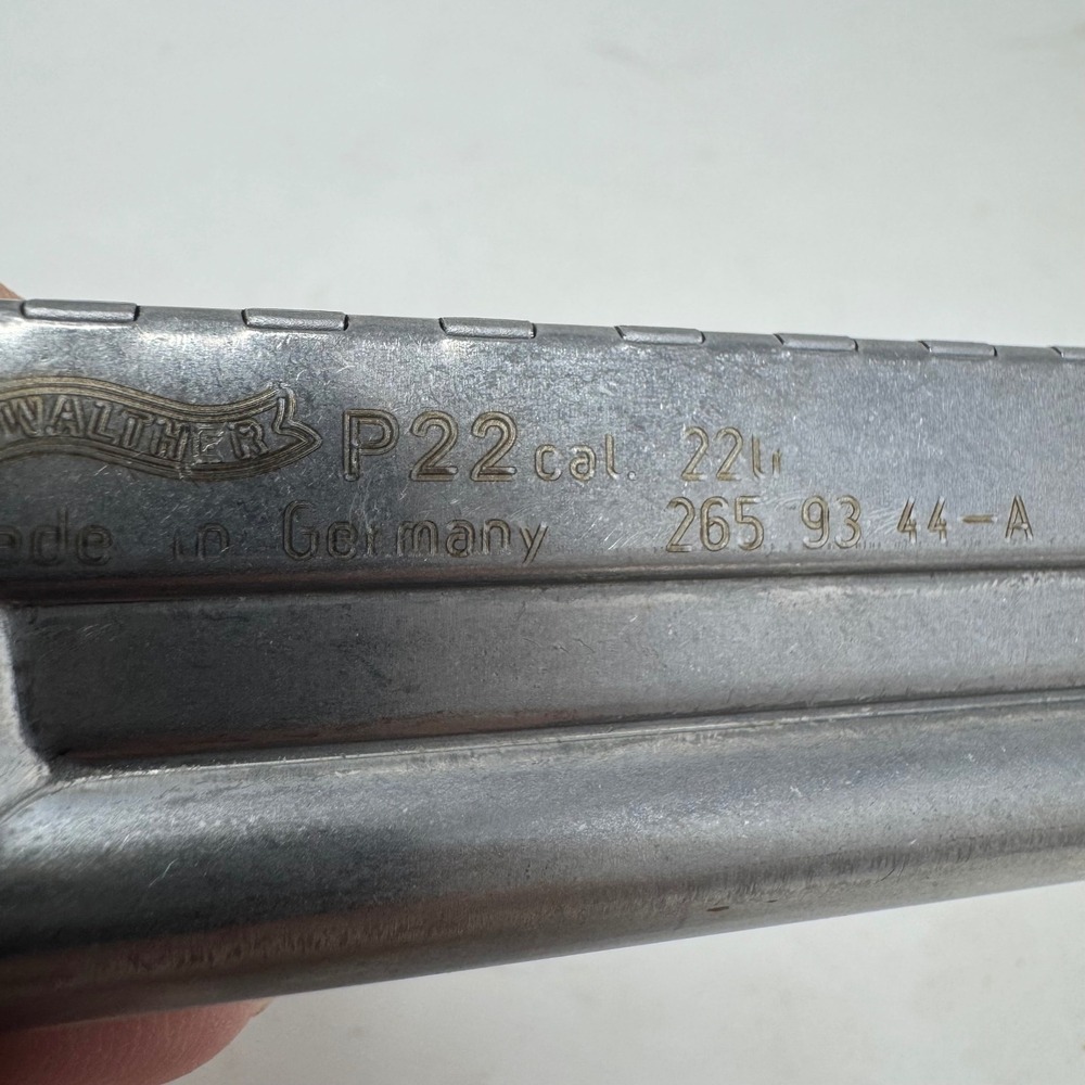 Walther P22 Magazine .22 LR 10 Round Stainless Steel with Finger Rest 2659344A - Picture 5 of 6